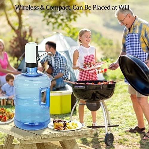 Sulfar USB Charging Automatic Stainless-Steel Plastic Drinking Portable Electric Switch Water Dispenser for Universal 5 Gallon Bottle (7.5x13 cm), Black and White, Medium, 2293 Water Dispenser - Image 3