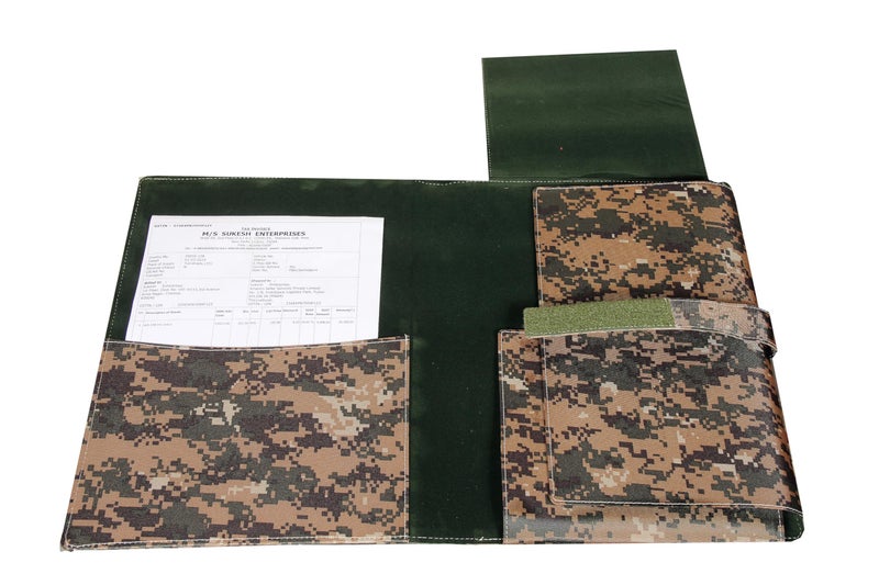 Sukeshcraft Army DakFolder with Loop (Combat Green -Inner Pocket) - Image 2