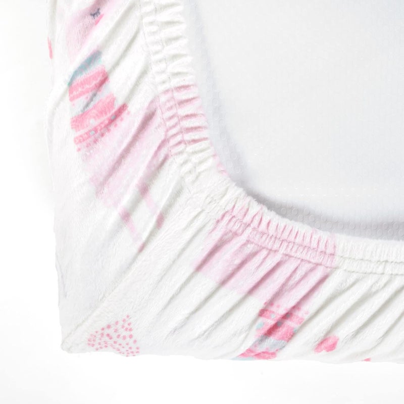 Lush Decor Llama Love Soft  Plush Changing Pad Cover 32 x 16 Pink - Image 3