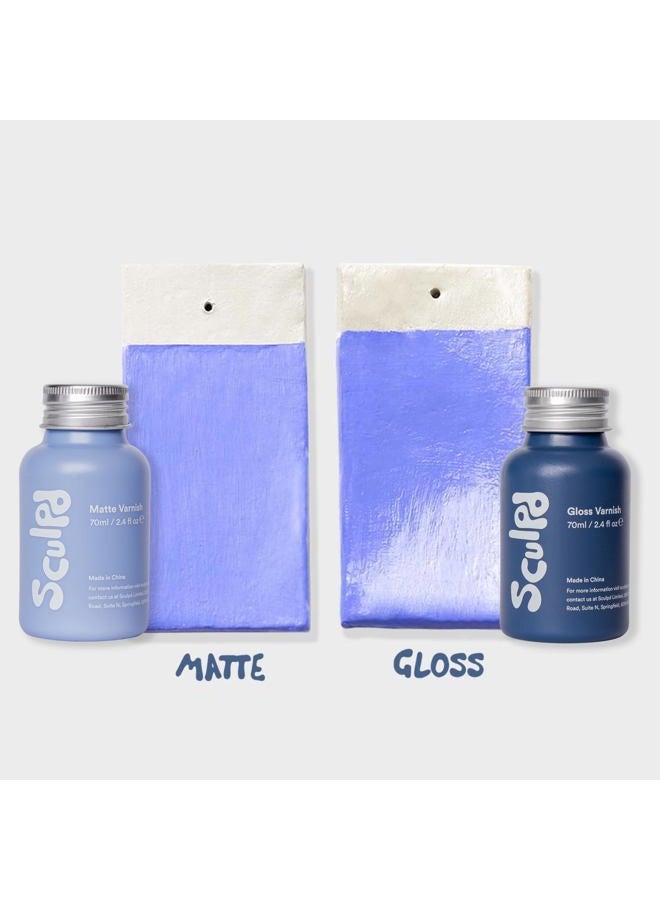 Sculpd Clear Varnish for Air Dry Clay Pottery, Matte Finish Clear Varnish for Pottery and Acrylic Paint, Create Waterproof Pottery from Home, Colourless Scratch Resistant Varnish, 70ml - Image 4