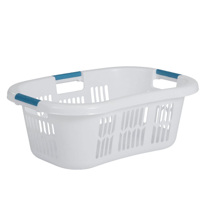 Rubbermaid Laundry Basket XL Hip-Hugger Basket 2.1-Bushel White Laundry Storage/Bathroom/Bedroom/Home Closet - Image 1