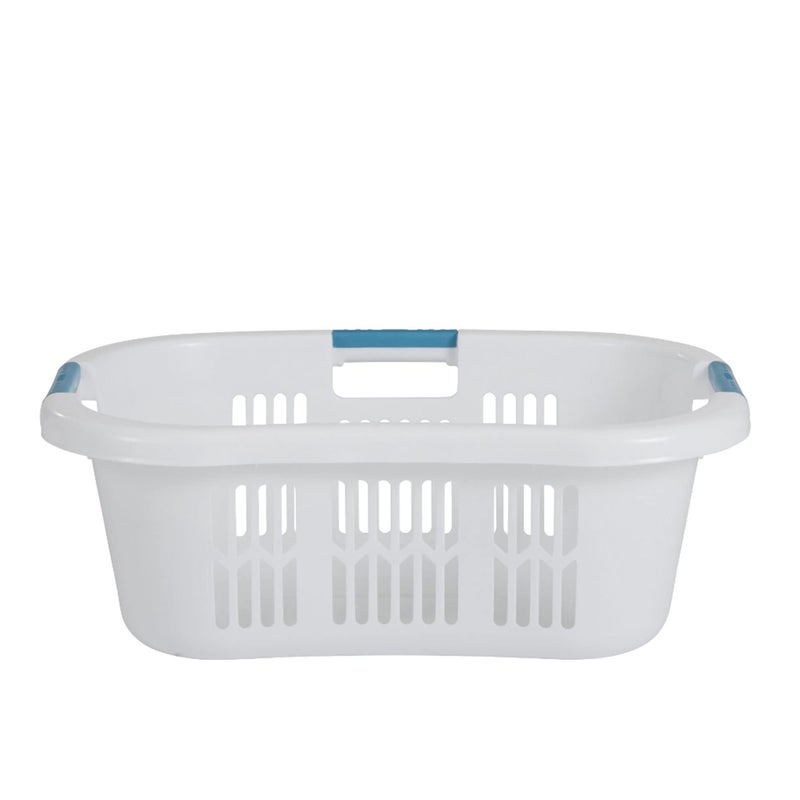 Rubbermaid Laundry Basket XL Hip-Hugger Basket 2.1-Bushel White Laundry Storage/Bathroom/Bedroom/Home Closet - Image 2