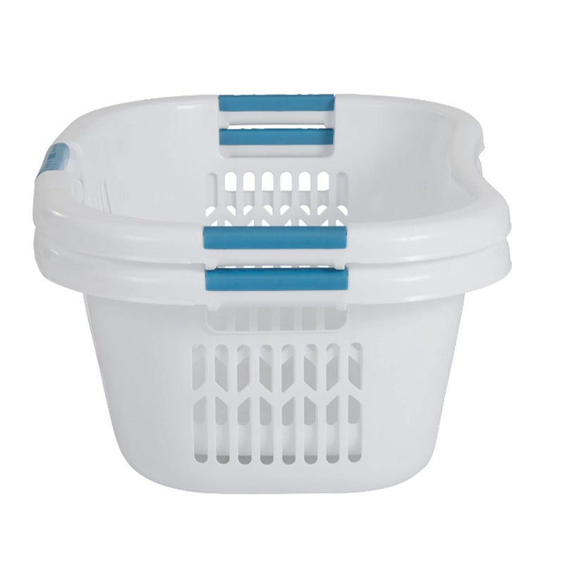 Rubbermaid Laundry Basket XL Hip-Hugger Basket 2.1-Bushel White Laundry Storage/Bathroom/Bedroom/Home Closet - Image 3