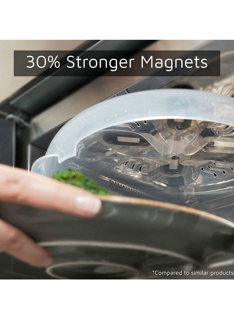 SYOSI Microwave Plate Cover with Weak Magnetic, New Microwave Lid Prevent Splatter Cover, 11.8 Inches, BPA Free Plate Serving Cover with Steam Vent (1 Pack) - Image 2