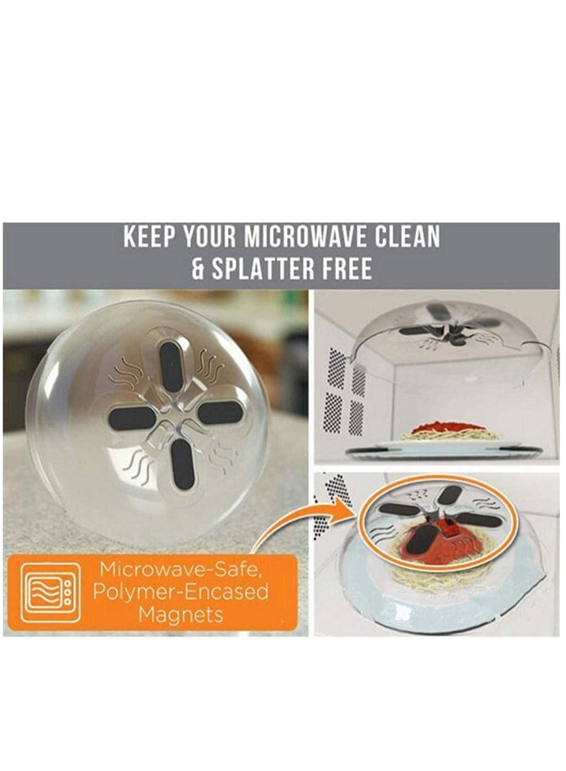 SYOSI Microwave Plate Cover with Weak Magnetic, New Microwave Lid Prevent Splatter Cover, 11.8 Inches, BPA Free Plate Serving Cover with Steam Vent (1 Pack) - Image 5