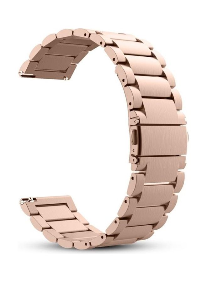 NIBEMINENT Three Flat Buckle Stainless Steel Replacement Watchband For Huawei Watch GT2 Pro / Amazfit GTR 2 Rose Gold - Image 1