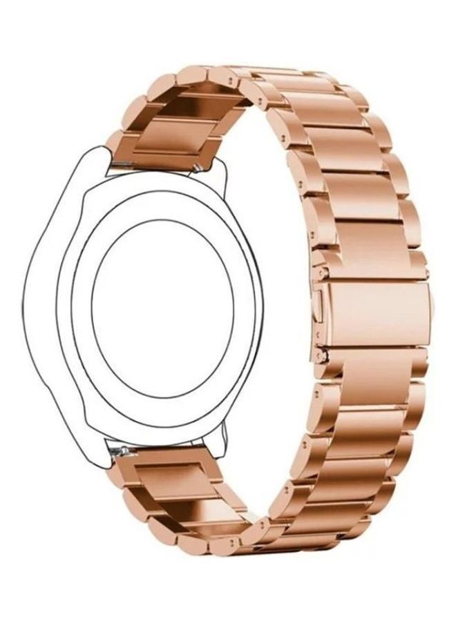 NIBEMINENT Three Flat Buckle Stainless Steel Replacement Watchband For Huawei Watch GT2 Pro / Amazfit GTR 2 Rose Gold - Image 4