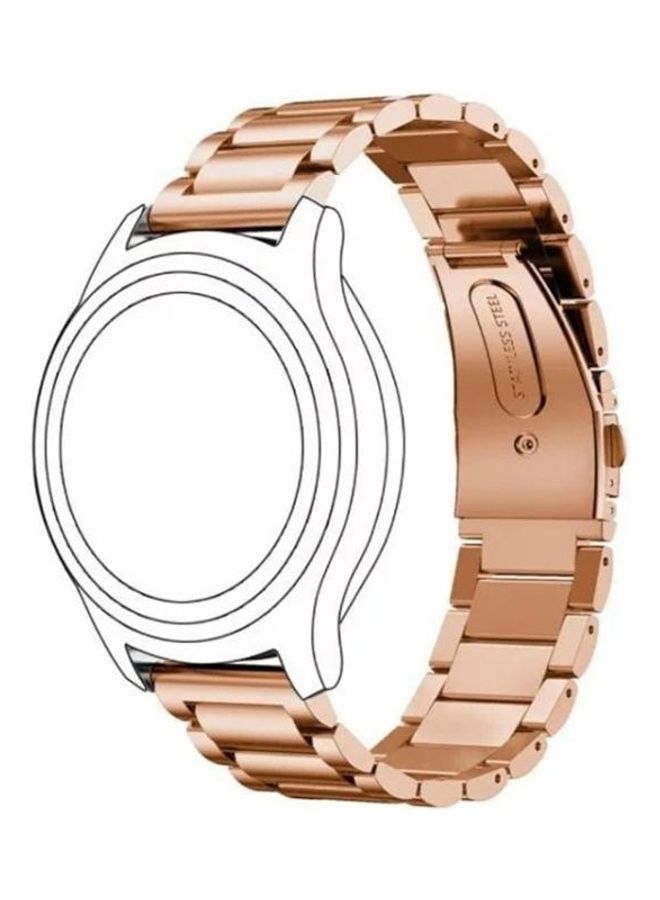 NIBEMINENT Three Flat Buckle Stainless Steel Replacement Watchband For Huawei Watch GT2 Pro / Amazfit GTR 2 Rose Gold - Image 3