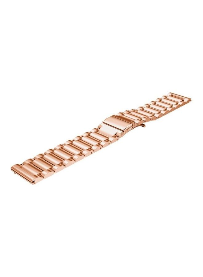 NIBEMINENT Three Flat Buckle Stainless Steel Replacement Watchband For Huawei Watch GT2 Pro / Amazfit GTR 2 Rose Gold - Image 2