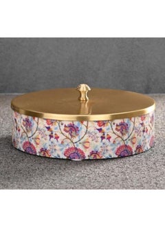 Beautiful multipurpose roti box/chapati box with brass lid and tong.