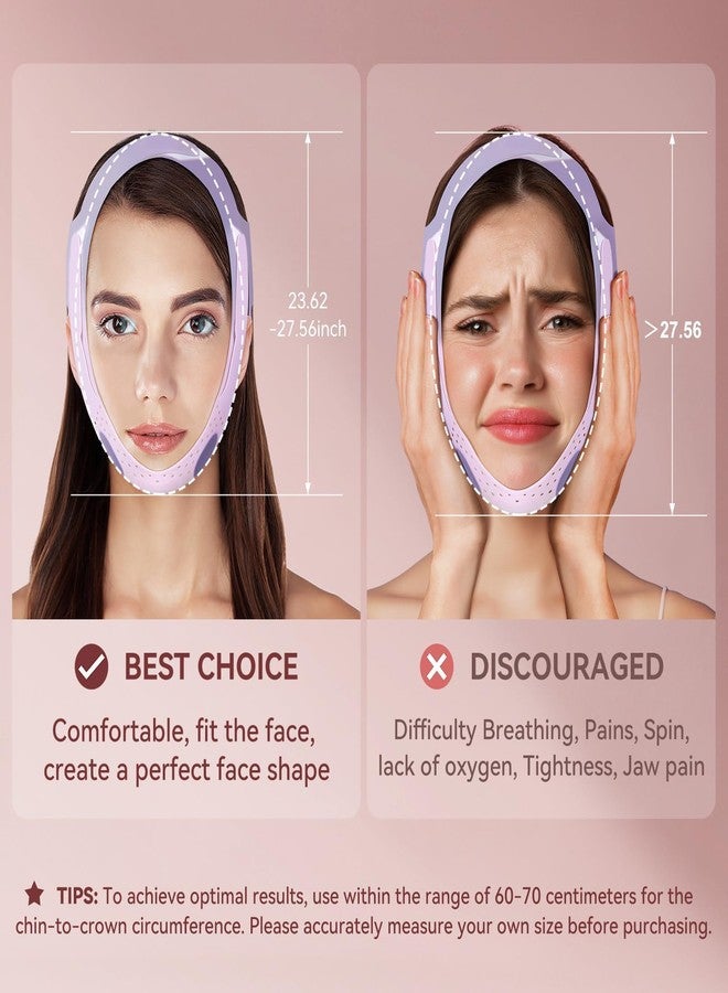 JUSRON V-Line Mask Chin Up Mask V Shaped Face Mask Chin strap, Soft Silicone Chin Strap V Line Lifting Mask for Women,Jaw Exerciser - Image 5