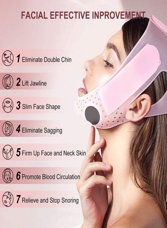 JUSRON V-Line Mask Chin Up Mask V Shaped Face Mask Chin strap, Soft Silicone Chin Strap V Line Lifting Mask for Women,Jaw Exerciser - Image 2