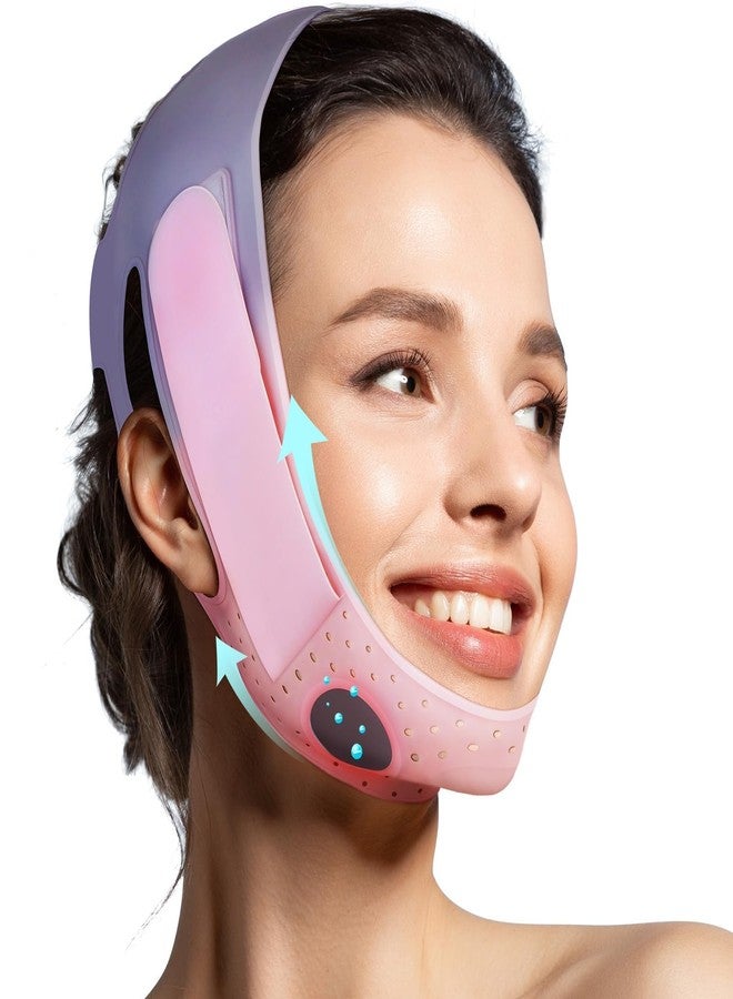 JUSRON V-Line Mask Chin Up Mask V Shaped Face Mask Chin strap, Soft Silicone Chin Strap V Line Lifting Mask for Women,Jaw Exerciser - Image 1
