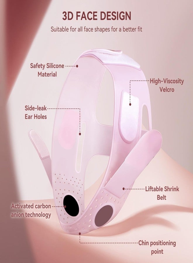 JUSRON V-Line Mask Chin Up Mask V Shaped Face Mask Chin strap, Soft Silicone Chin Strap V Line Lifting Mask for Women,Jaw Exerciser - Image 3