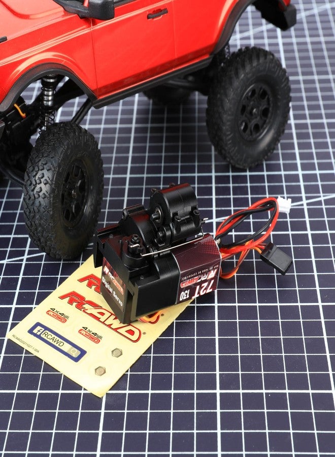 RCAWD SCX24 Motor Two-Speed Transmission 130 72T High Torque Motor with 72T Gear 10% Increased Torque for AXIAL 1/24 RC Crawler SCX24 Upgrades Black - Image 4