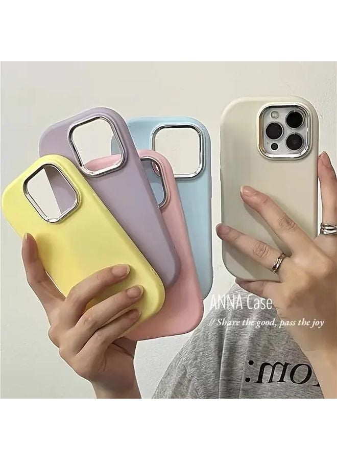 Pink Red Soft Silicone Matte Case For iPhone 15 Plus Minimalist Design Protective Cover - Image 2