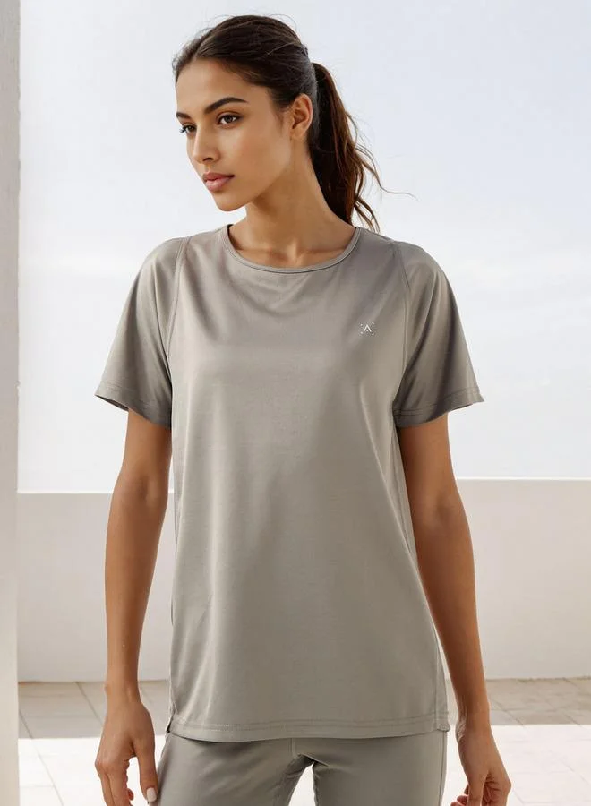 ADOT by Splash Regular Fit Crew Neck T-shirt with Short Sleeves