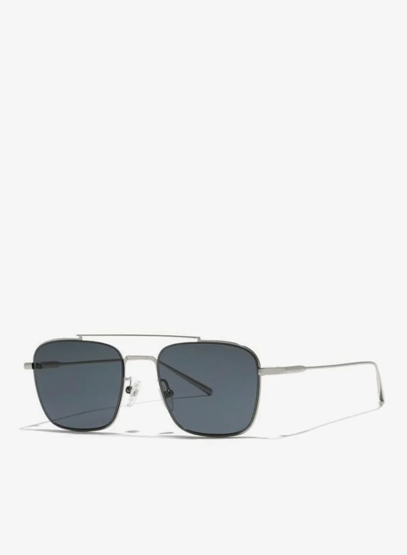 30Sundays VALIANT Men Gray Sunglasses - Frame Material: Metal - Lens Color: Gray- Frame Color: Silver - Full Rim