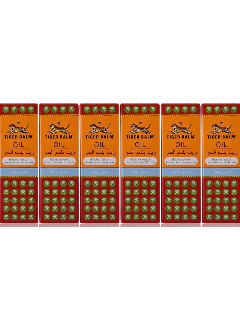 Tiger Balm - Oil For Headache And Stuffy Nose 57ml (Pack of 6) - Image 1