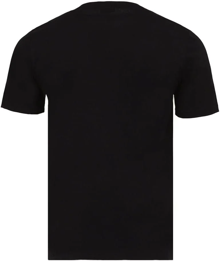 Cedro Cedro Men's Black Crew Neck T-Shirt with Unique Design