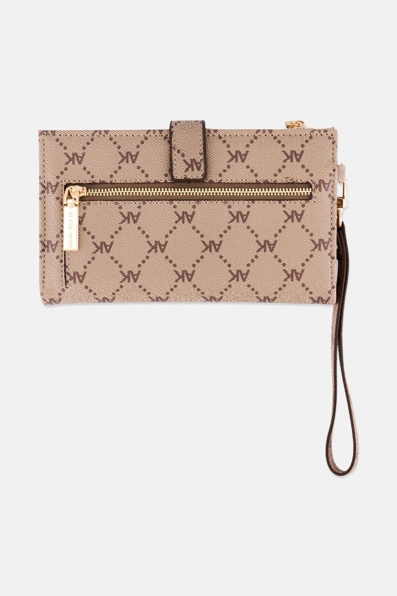 ANNE KLEIN محفظة معصم بشعار العلامة التجارية للنساء، تان - Image 3