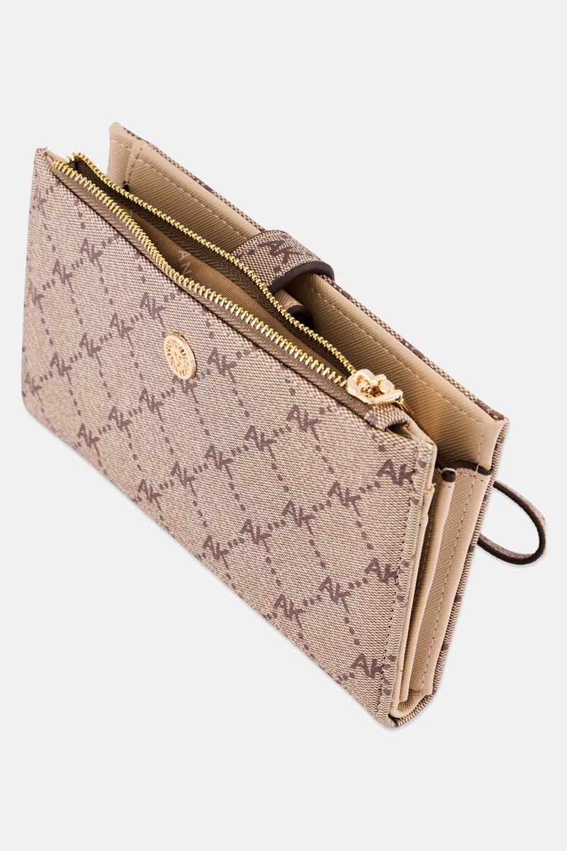 ANNE KLEIN محفظة معصم بشعار العلامة التجارية للنساء، تان - Image 2