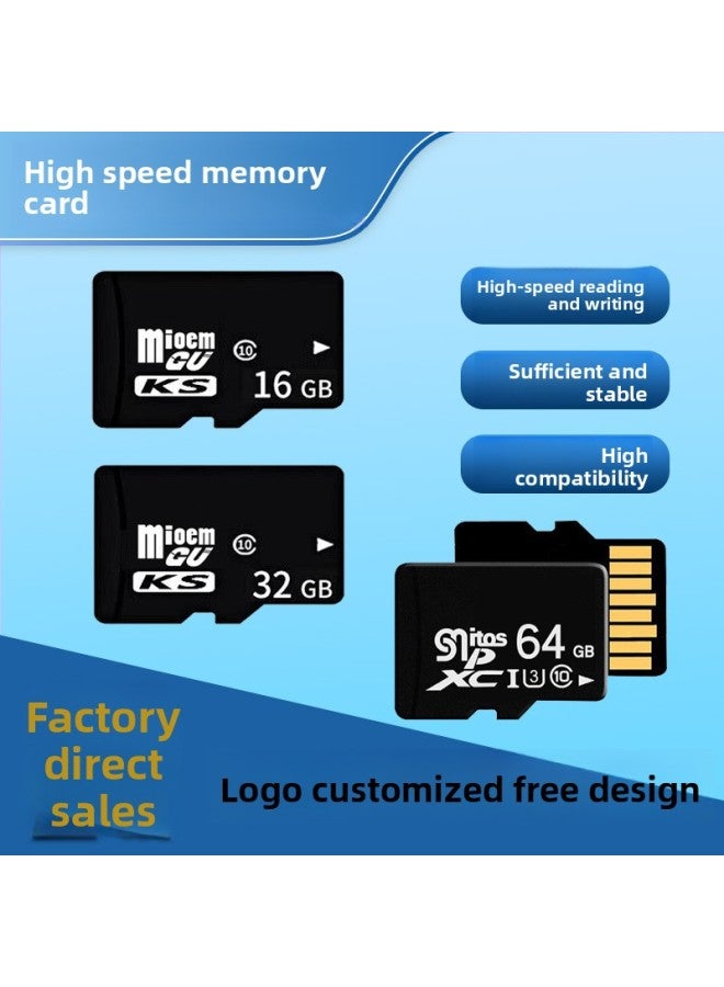 Factory Direct 32G64G128G High-speed Mobile Phone Memory Card Camera Monitoring Driving Recorder Storage Tf Card 