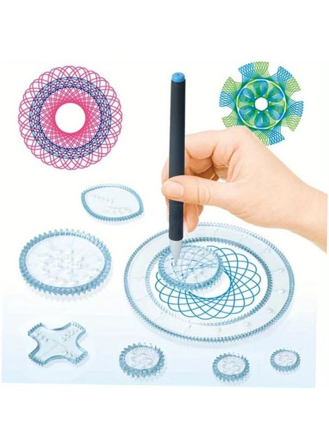 22 قطعة مجموعة مساطر الرسم الهندسي مع قوالب وأقلام وأقلام رصاص لمصممي الفنون وأصحاب الأعمال اليدوية ومعلمي المدارس - Image 4