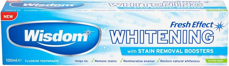Wisdom Fluoride Toothpaste Fresh Effect Whitening Extra Mint 100ml - Image 1