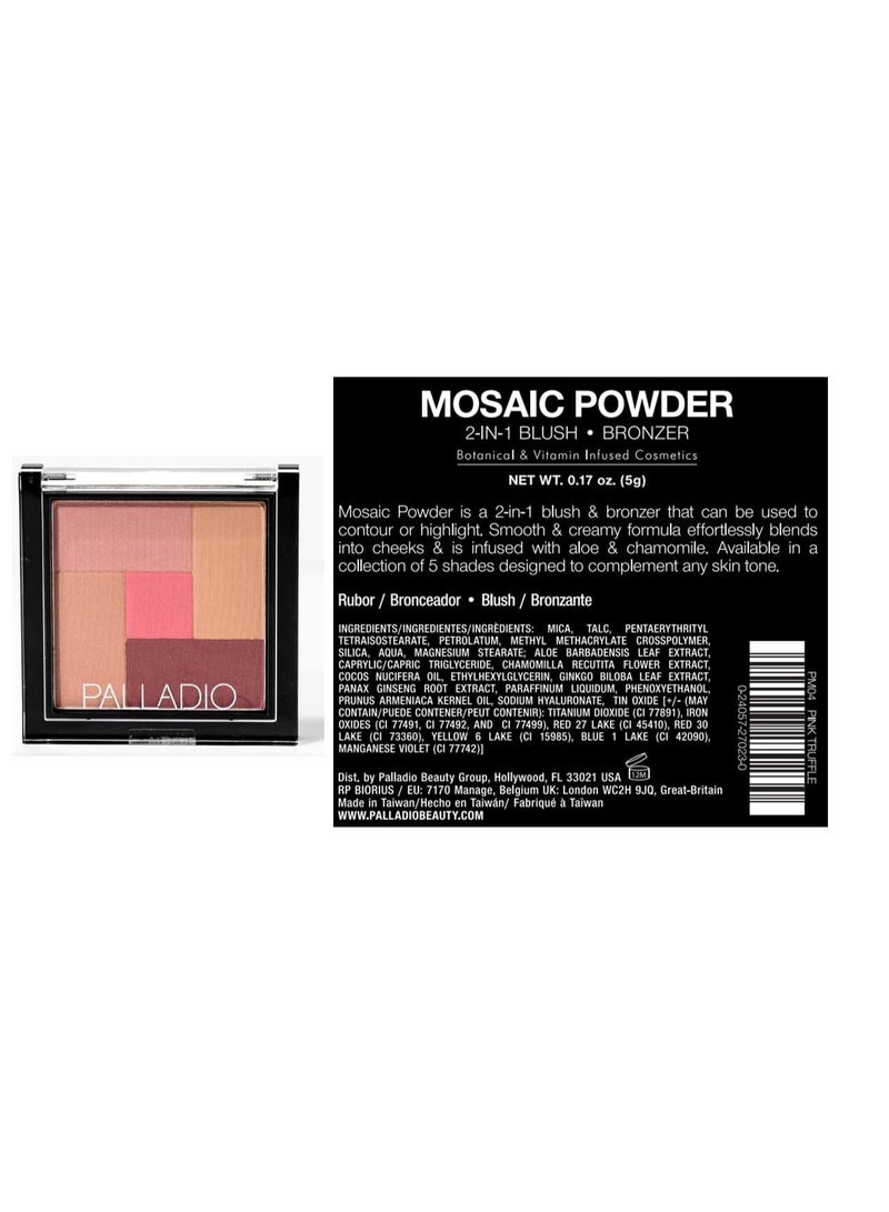 بالاديو أحمر خدود وبرونزر موزاييك ثنائي في واحد، بينك ترافل - Image 4