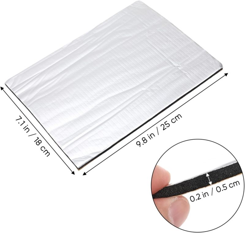 Car Thermal Insulation Mats - Peel-And-Stick Soundproof Pads With Durable Fiberglass Rubber Sponge Material for Automotive Interior Engine Compartments Luggage Areas - Image 3