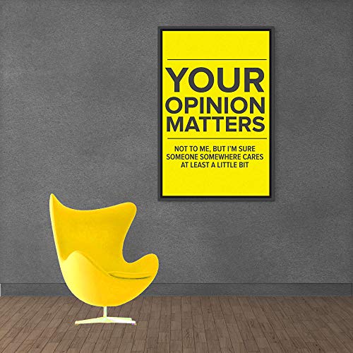 Inephos Your Opinion Matters Poster | Funny Posters for Room (Size: 8 inch X 12 inch, Framed, Laminated Print) - Image 1