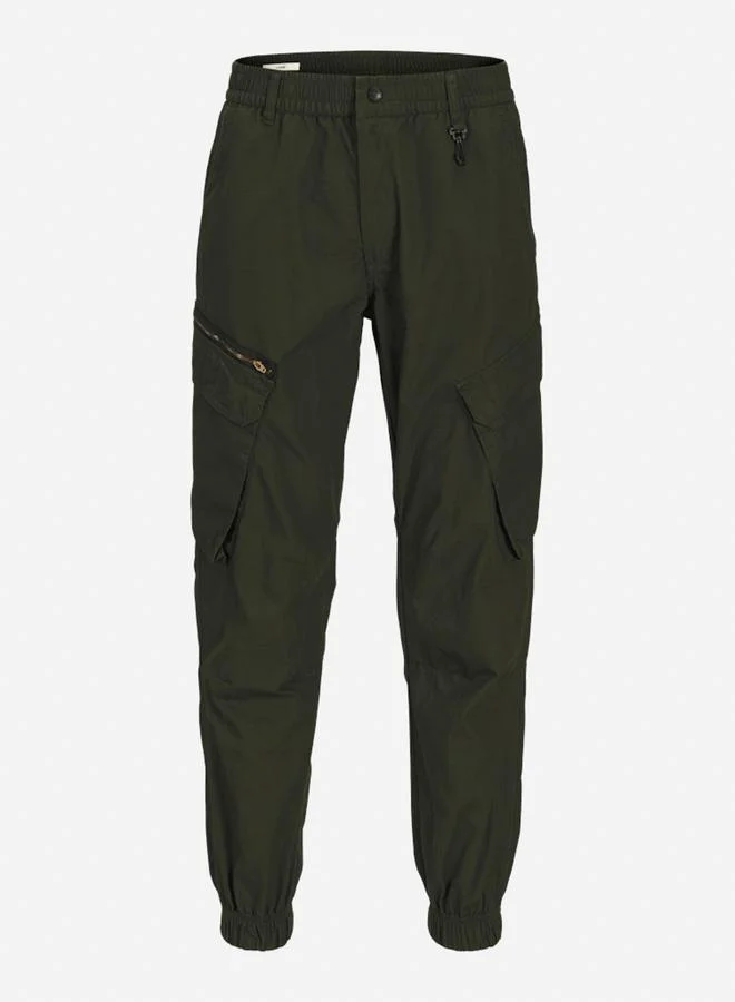 جاك اند جونز بنطال كارجو سادة مع جيب بسحَّاب غلق