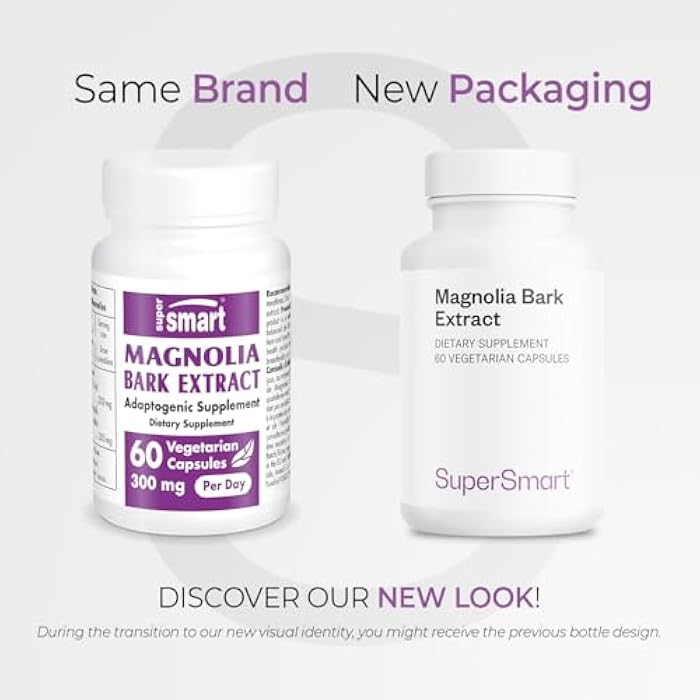 Supersmart - Magnolia Bark Extract (Max Strength) 300mg per Day - 90% Honokiol & Magnolol - Magnolia Bark Supplement | Non-GMO & Gluten Free - 60 Vegetarian Capsules - Image 2