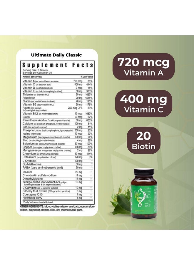 Youngevity Ultimate Daily Classic - Multivitamin with Essential Vitamins, Minerals, Amino Acids, and Antioxidant-Rich Botanicals - Supports Cardiovascular, Brain, Bone, and Joint Health - 90 Tablets - Image 3