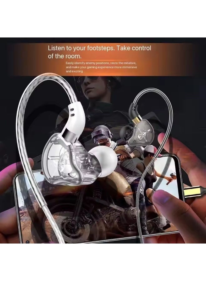 caijin Type-C Wired headphones, HiFi in-ear dynamic driver,Noise Reduction 3.5mm Stereo,deep bass,with Mic Sports Subwoofer Music Headset - Image 4