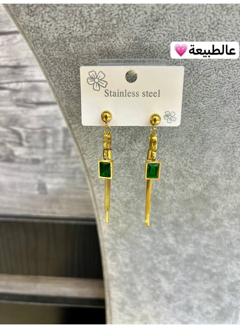 حلق استانلس لون ذهبى ثابت مضاد الصدأ  - Image 2