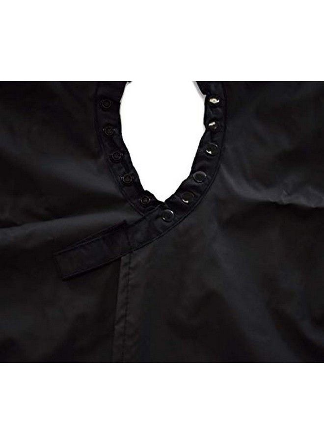Betty Dain - Multi Purpose Coloring/Styling Cape With Chemicalproof Panel Lightweight Chemical Resistant Nylon Chemical Proof Panel Snap Closure 54 X 60 Inches Black - Image 1