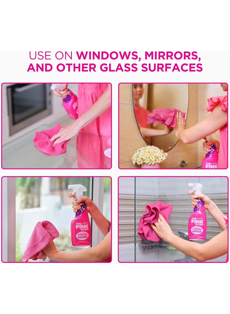THE PINK STUFF The Pink Stuff Miracle Window Cleaner Spray, 30 fl oz â Now 20% More! Streak-Free Glass & Mirror Cleaner for Crystal Clear Shine â Cuts Through Grease, Fingerprints & Smudges with Ease - Image 3