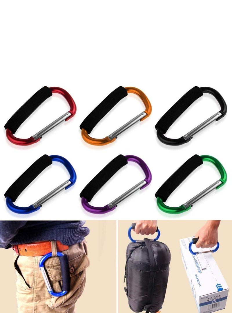 Newraturner Large Stroller Hooks for Mommy, 2 pcs Carabiner Stroller Hook Organizer for Hanging Purses, Diaper Bag, Shopping Bags. Clip Fits Single/Twin Travel Systems, Car Seats (Blue+Green) - Image 5