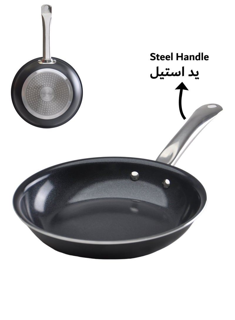 Badraig Frying Pan Non-Stick Titanium High thickness Ceramic Black 20 | 22 | 24 | 26 | 28 | 30 | 32 cm - Image 1