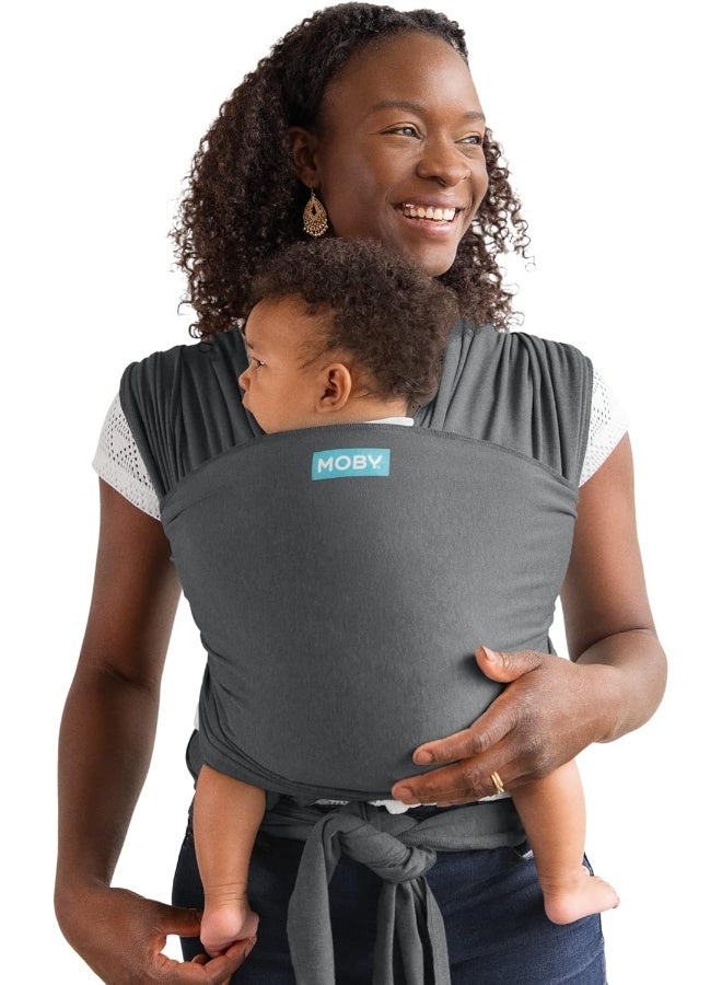 Moby Wrap Baby Sling Carrier for Newborn to Toddler - Element - Baby Wrap Carrier Slings - Perfect Baby Holder for Mom & Dad - Adjustable for All Body Types - Asphalt - Image 1