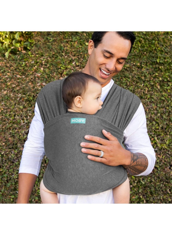 Moby Wrap Baby Sling Carrier for Newborn to Toddler - Element - Baby Wrap Carrier Slings - Perfect Baby Holder for Mom & Dad - Adjustable for All Body Types - Asphalt - Image 4