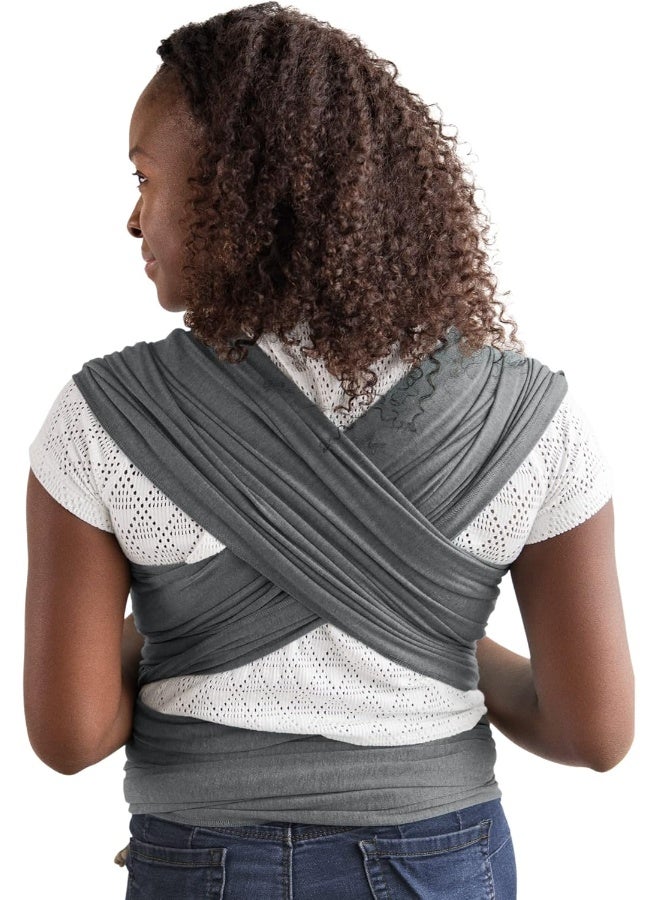 Moby Wrap Baby Sling Carrier for Newborn to Toddler - Element - Baby Wrap Carrier Slings - Perfect Baby Holder for Mom & Dad - Adjustable for All Body Types - Asphalt - Image 3
