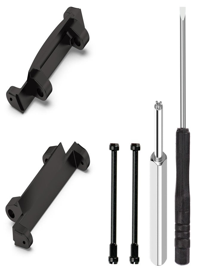Lijinlan Metal Watch Band Adapter Fit for Amazfit T-Rex 2 Watch Connector with Screw Rod Link Bar Screwdrivers Remove Tool Clasp Connect 22mm Strap for Amazfit T-Rex2 Accessory (Black) - Image 1