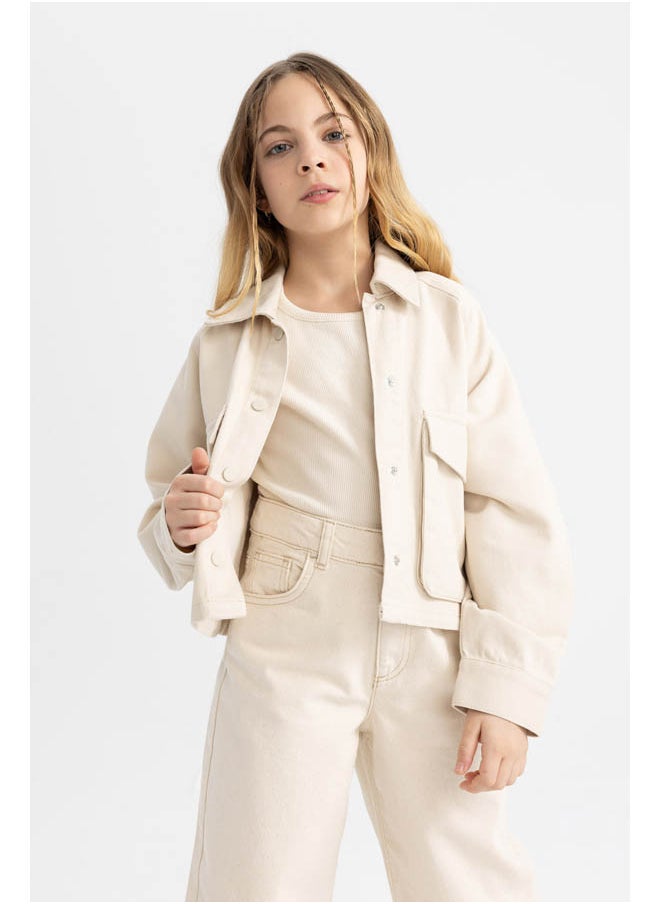 DeFacto - Girl Shacket Woven Long Sleeve Shirt - Image 1