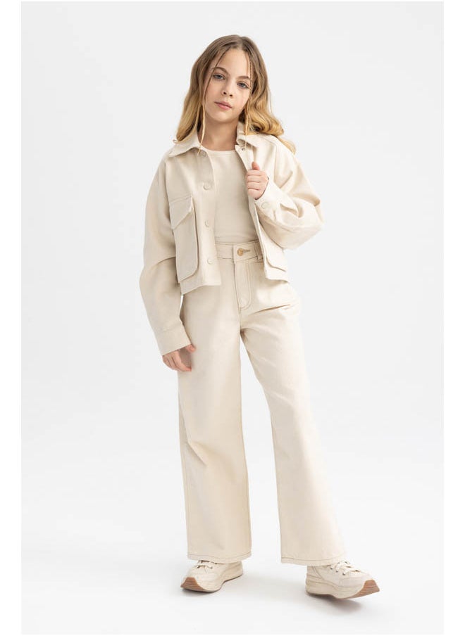 DeFacto - Girl Shacket Woven Long Sleeve Shirt - Image 1