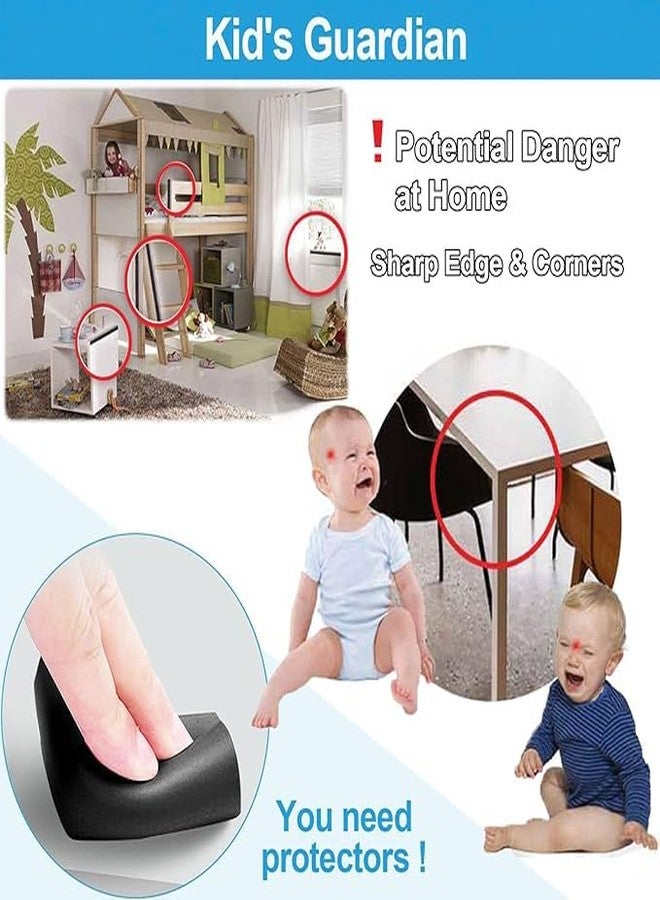 Dekukar 8 Pack Large Table Corner Protector for Kids, Baby Proofing Soft Rubber Foam Cushion Corner Covers, Heavy-Duty Corner Bumper Guards for Furniture Stair Cabinet Fireplace - Pre-Taped, Light Brown - Image 4