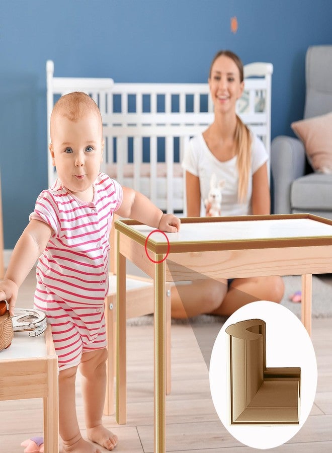 Dekukar 8 Pack Large Table Corner Protector for Kids, Baby Proofing Soft Rubber Foam Cushion Corner Covers, Heavy-Duty Corner Bumper Guards for Furniture Stair Cabinet Fireplace - Pre-Taped, Light Brown - Image 3