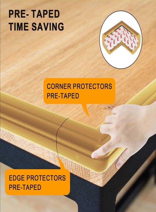 Dekukar 8 Pack Large Table Corner Protector for Kids, Baby Proofing Soft Rubber Foam Cushion Corner Covers, Heavy-Duty Corner Bumper Guards for Furniture Stair Cabinet Fireplace - Pre-Taped, Light Brown - Image 5